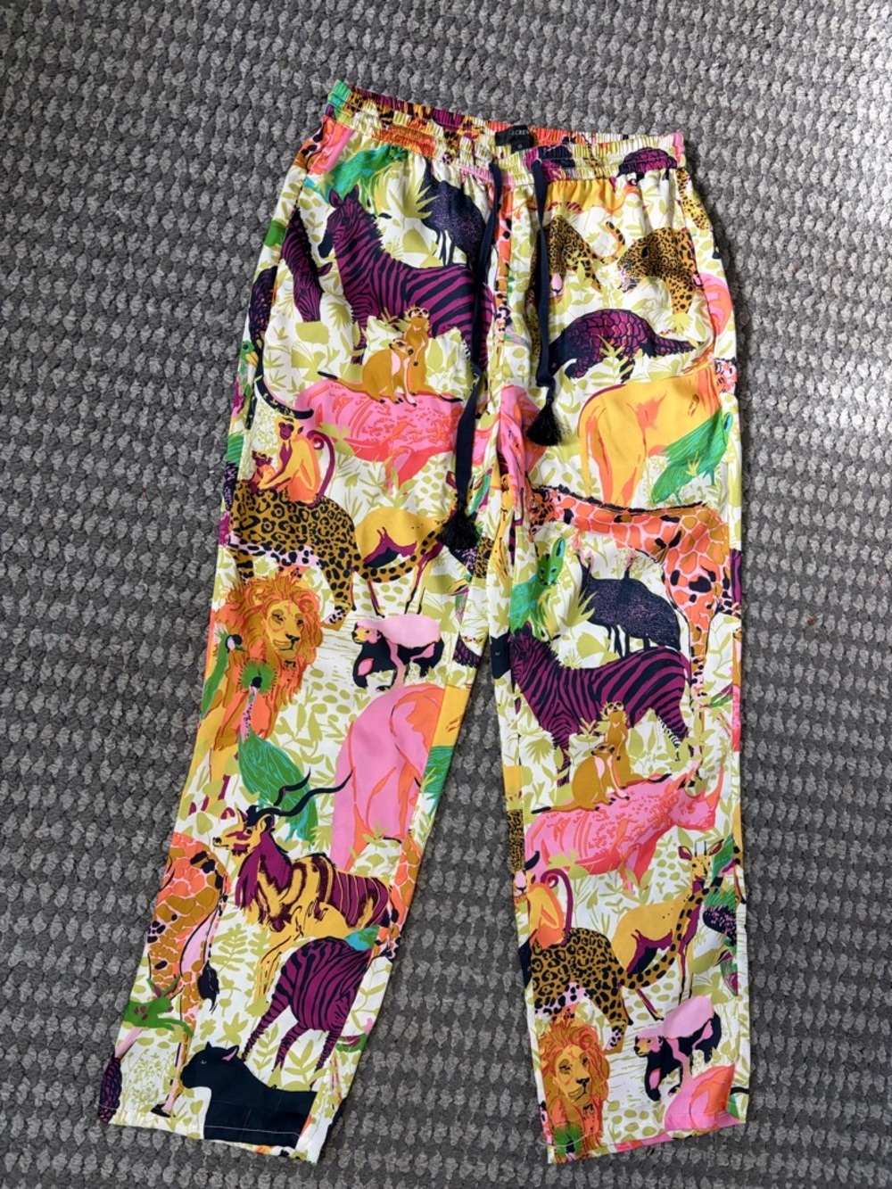 J Crew Vibrant Safari Animal Print Pants - Multicolor 0 - Picture 13 of 13